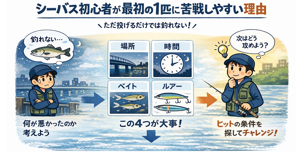 ただ投げるだけでは釣れない！